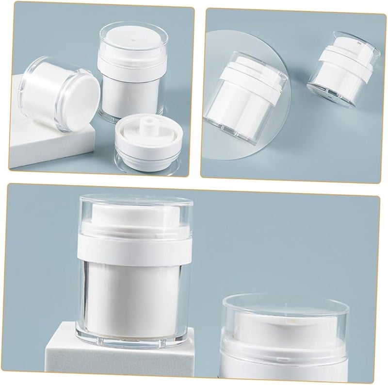 SAFIGLE 2pcs 30ml Airless Dispenser Bottles Travel Refillable Cream Containers - Image 4